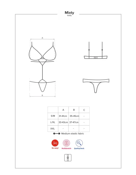 Bielizna-Mixty body czarne L/XL