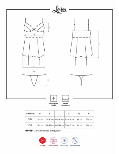 Bielizna-Lovica gorset i stringi  S/M