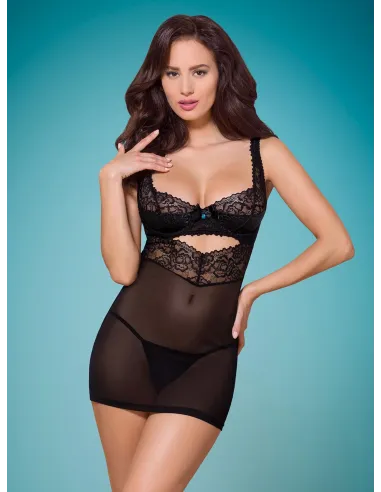 Bielizna- 867-CHE-1 koszulka i stringi L/XL