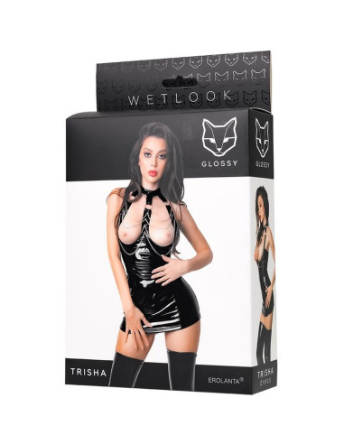 Wetlook dress Trisha - black M