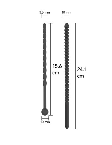 Ribbed Penis Dilator Set 2 pcs