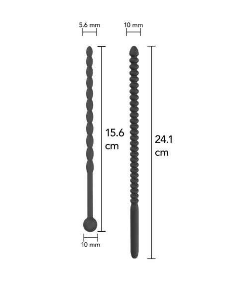 Ribbed Penis Dilator Set 2 pcs