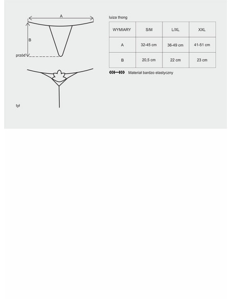 Bielizna-Luiza stringi czarne L/XL