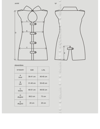 Bielizna-Stewardess kostium  S/M