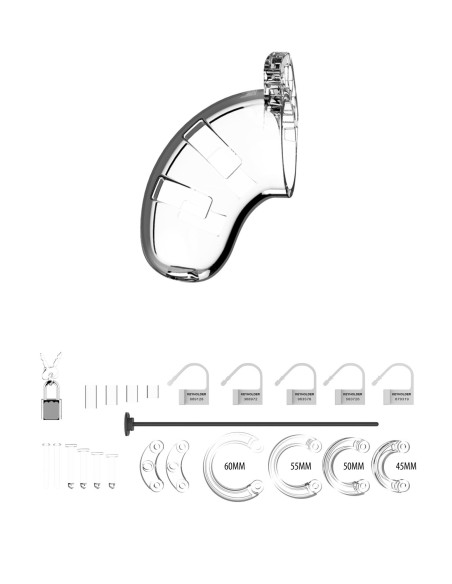Model 15 - Chastity - 3.5"""" - Cock Cage - Transparent