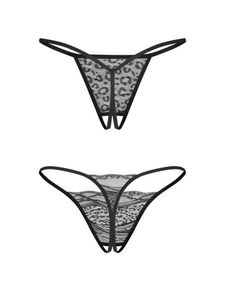 Bianca 2-pak stringi otwarte L/XL