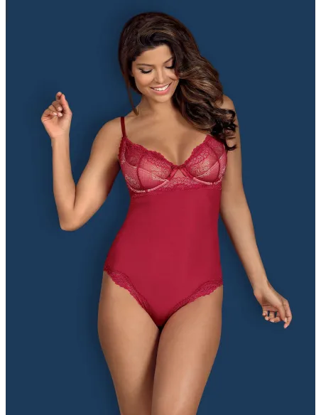 Bielizna-Rosalyne body czerwone  S/M