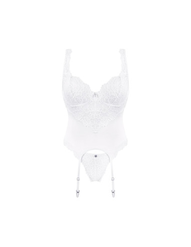 Bielizna-Amor Blanco gorset i stringi biały  S/M