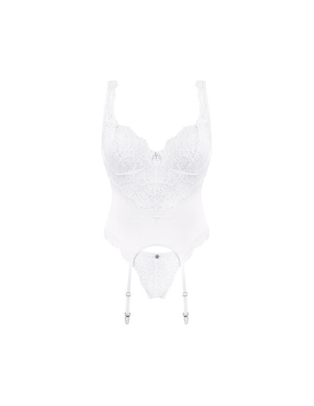Bielizna-Amor Blanco gorset i stringi biały  S/M