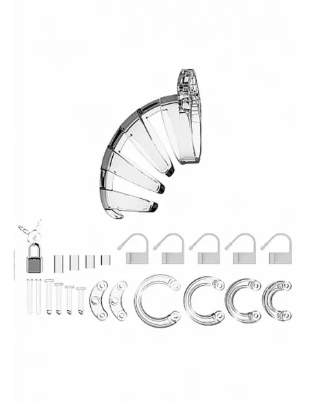Model 02 - Chastity - 3.5"" - Cock Cage - Transparent