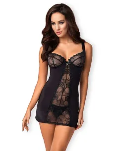 Bielizna-Heartina koszulka i stringi czarna L/XL