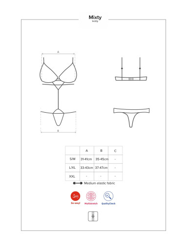 Bielizna-Mixty body czarne  S/M
