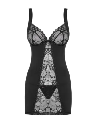 Bielizna-Heartina koszulka i stringi czarna L/XL