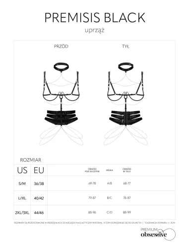 Premisis Black uprząż S/M/L