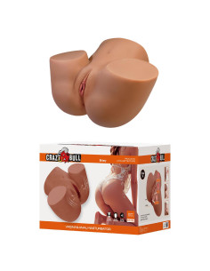 Crazy Bull Briony Realistic Vagina & Anal Masturbator with Vibrations – Brown