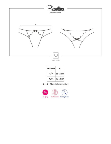 Bielizna-Picantina stringi otwarte  S/M